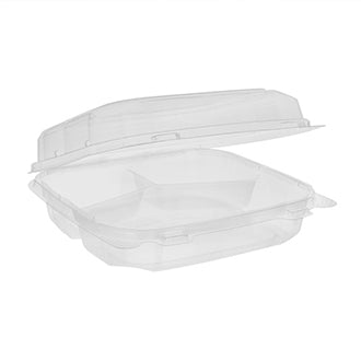 Compostable Square Hinged Clamshell Take Out Food Containers 8x8 - Heavy  Duty Quality Disposable to go Containers, Single Compartment Eco-Friendly 