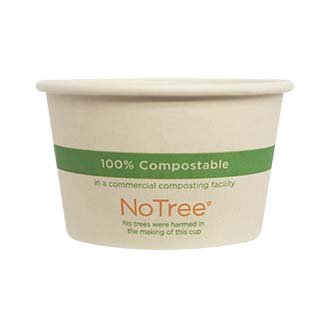 16 oz Custom Printed Compostable NoTree Paper Cold Cups | 1000 count