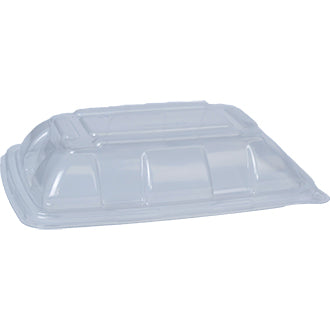 Clear and disposable 3 dividers/compartments food grade plastic