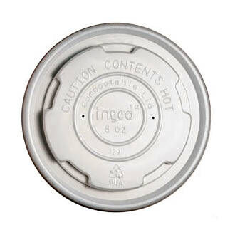 Graphic Packaging 316603019 Ecotainer™ Polystyrene 8 oz Soup Container Flat  Lids - 3 7/8Dia. x 1/2H