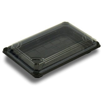 STI-40 Blue/Black Rectangle Sushi PET Tray with Lid 100sets – ST  International Supply Incorporated