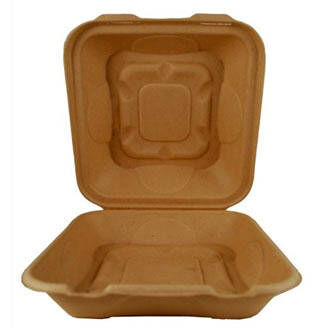 Styrofoam Clamshell Takeout Container for Single Meal