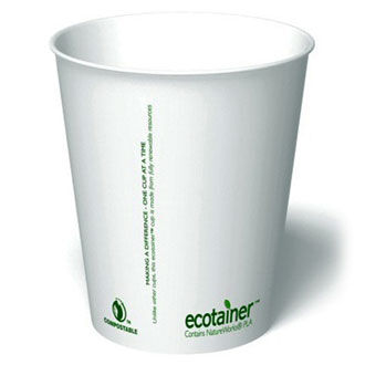 10 oz Single Wall Paper Hot Cup - Line Cafecito - EcPack