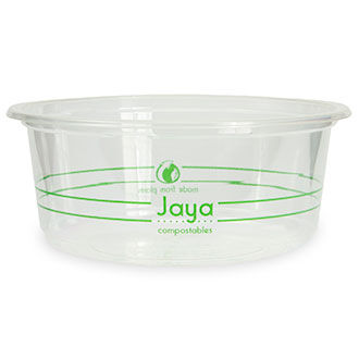 Custom Printed 12 oz Compostable PLA Round Deli Containers