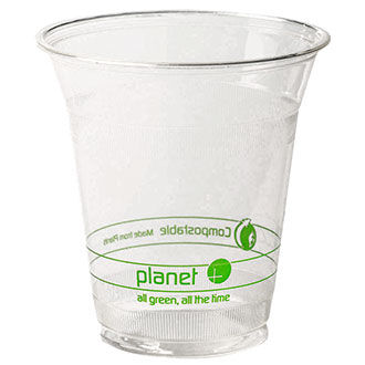 GREENER SETTINGS 12 oz. Clear Compostable Disposable Cups, Cold