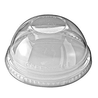 Plain PP Plastic Glass with Dome Lid