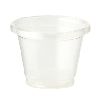 Empress 1.5 oz. Clear Plastic Disposable Portion Souffle Container Food Cups with Lids (Pack of 200 Sets), White