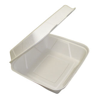 Compostable Square Hinged Clamshell Take Out Food Containers 9x9x3 - Heavy  Duty Quality Disposable to go Containers, Single Compartment Eco-Friendly 