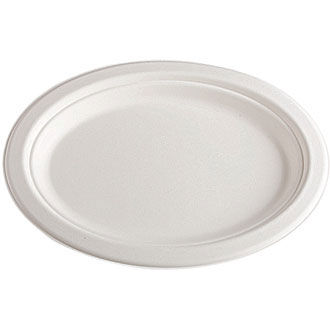 Green Earth - Natural Bagasse (Sugarcane Fiber) Tree Free 10 Paper Plate / Biodegradable / Compostable (500 Counts Disposable Plates)