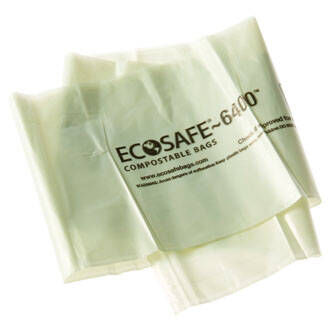 EcoSafe-6400 HB2432-6 Compostable Bag Certified Compostable 13-Gallon Green