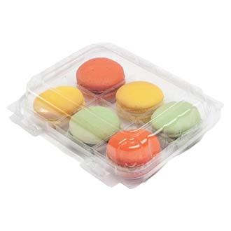 2.25 Mini Cupcake & Muffin  Clear Compostable 6 Pack Container