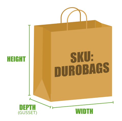 13x6x15.75 Kraft Paper Shopping Bags w/ Handles | Traveler