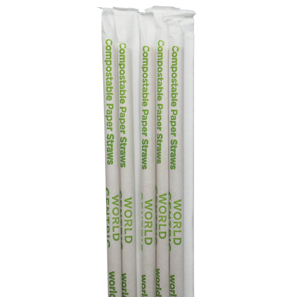 Straws Paper Wrapped Compostable - World Centric