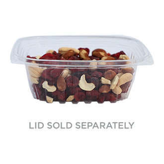 Eco-Products PLA Clear 2 Compartment Deli Lid Snack Container - 32