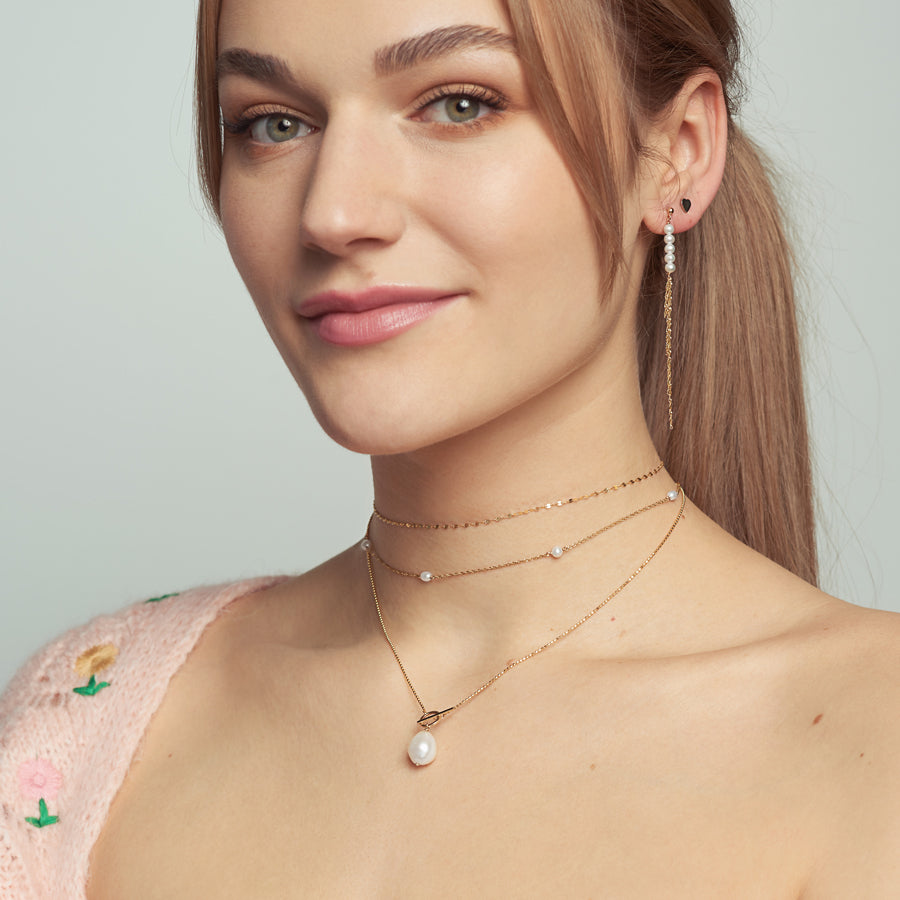 Baroque Pearl Toggle Necklace – POPPY FINCH