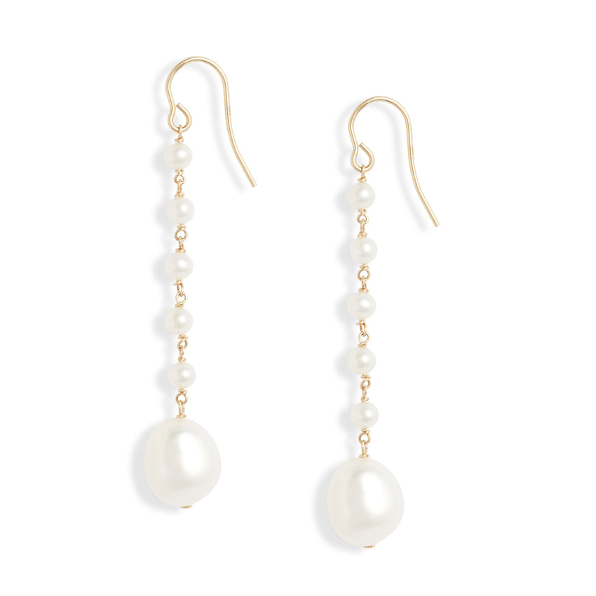 Baroque Pearl Drop Earrings – POPPY FINCH