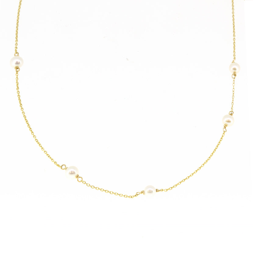 Spaced Pearl Necklace – POPPY FINCH