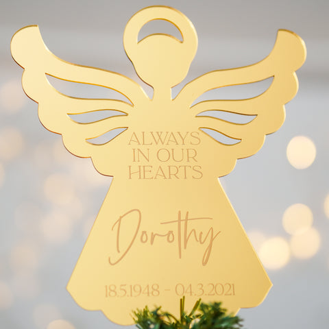 personalised angel tree topper