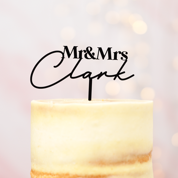 mr and mrs wedding cake topper
