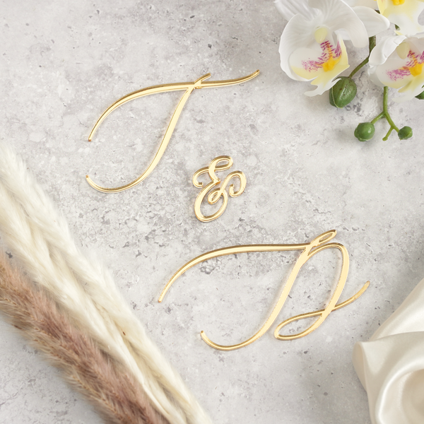 initials cake charms