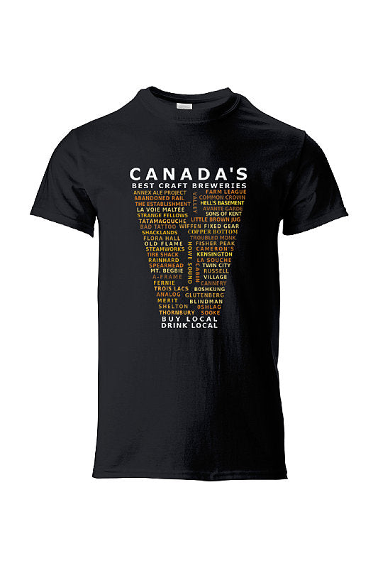 Canada's Best Craft Breweries Heavy Cotton T-Shirt – Craft Beer