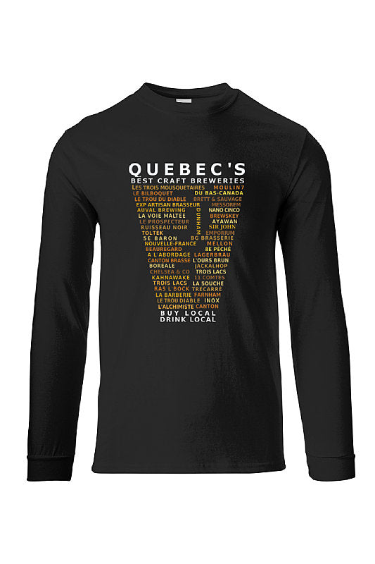 Quebec's Best Craft Breweries - Short Sleeve t-shirt - printed on fron –  Craft Beer Clothing