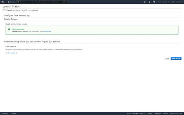 Visualización de todas las configuraciones previamente creadas