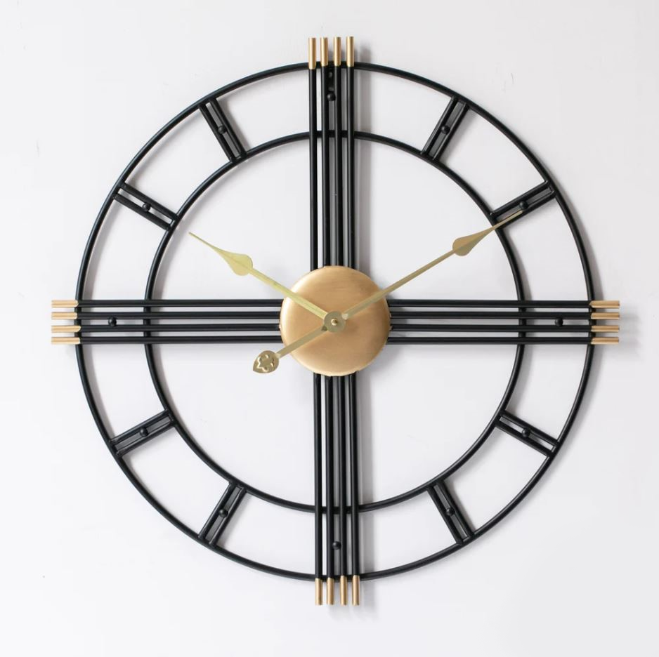  Black n Gold Minimalistic Design Wall Clock | Wall Hanging Clock