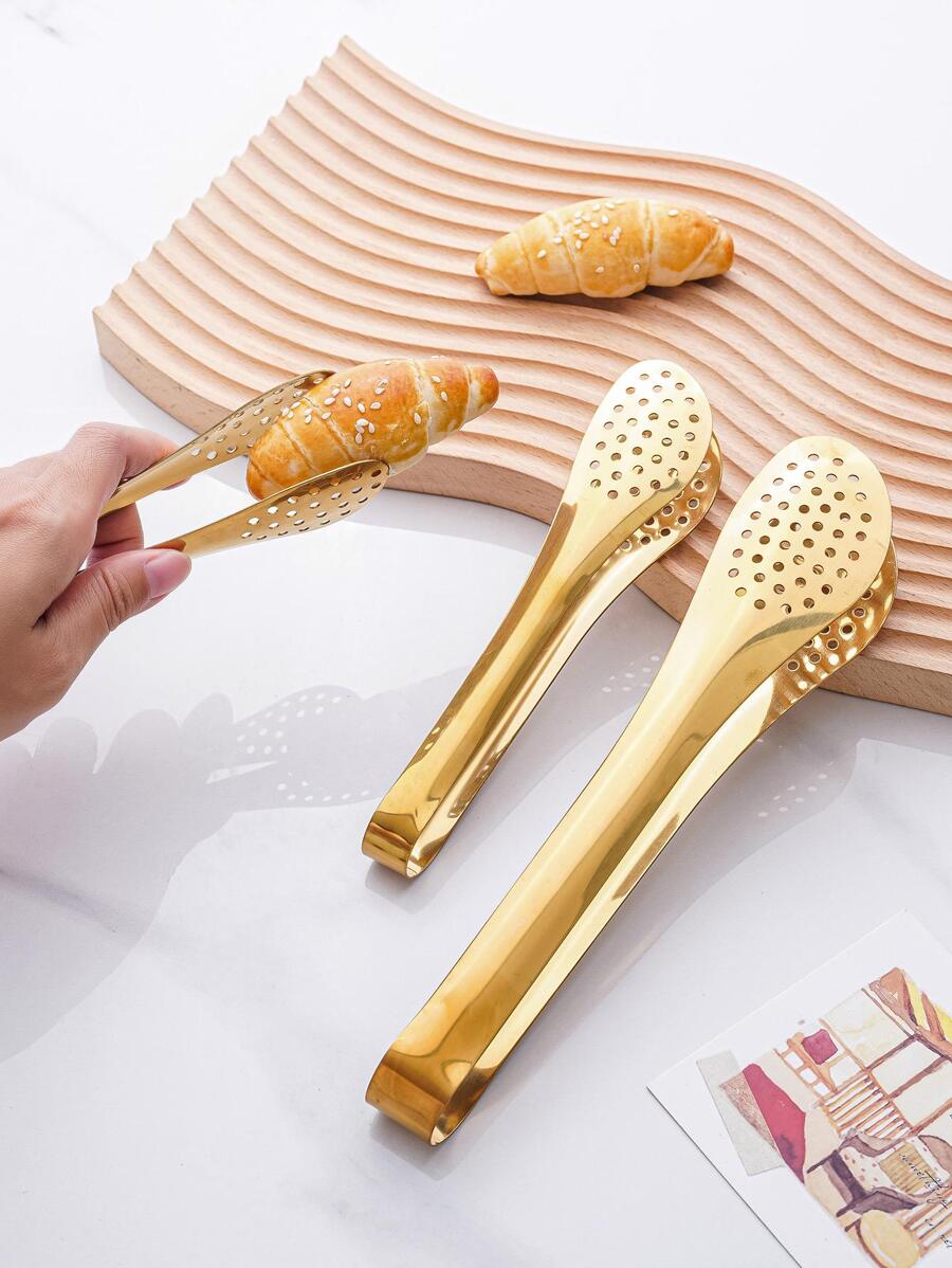 All Purpose Gold Hollow Food Tong