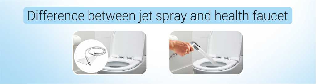Difference between jet spray and health faucet