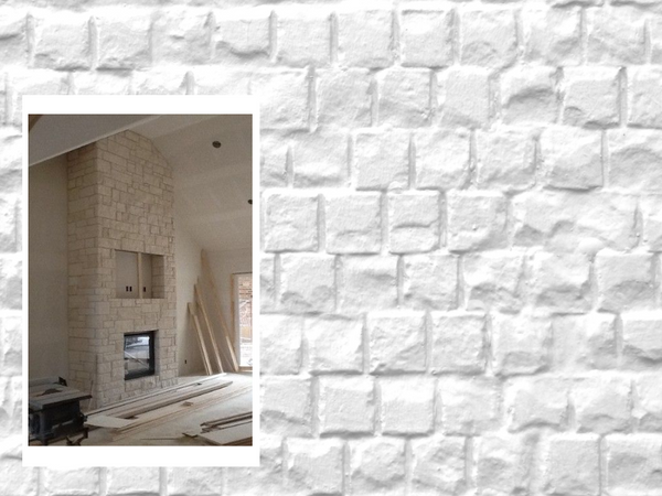 White Palimanan Stone Wall Tile Design