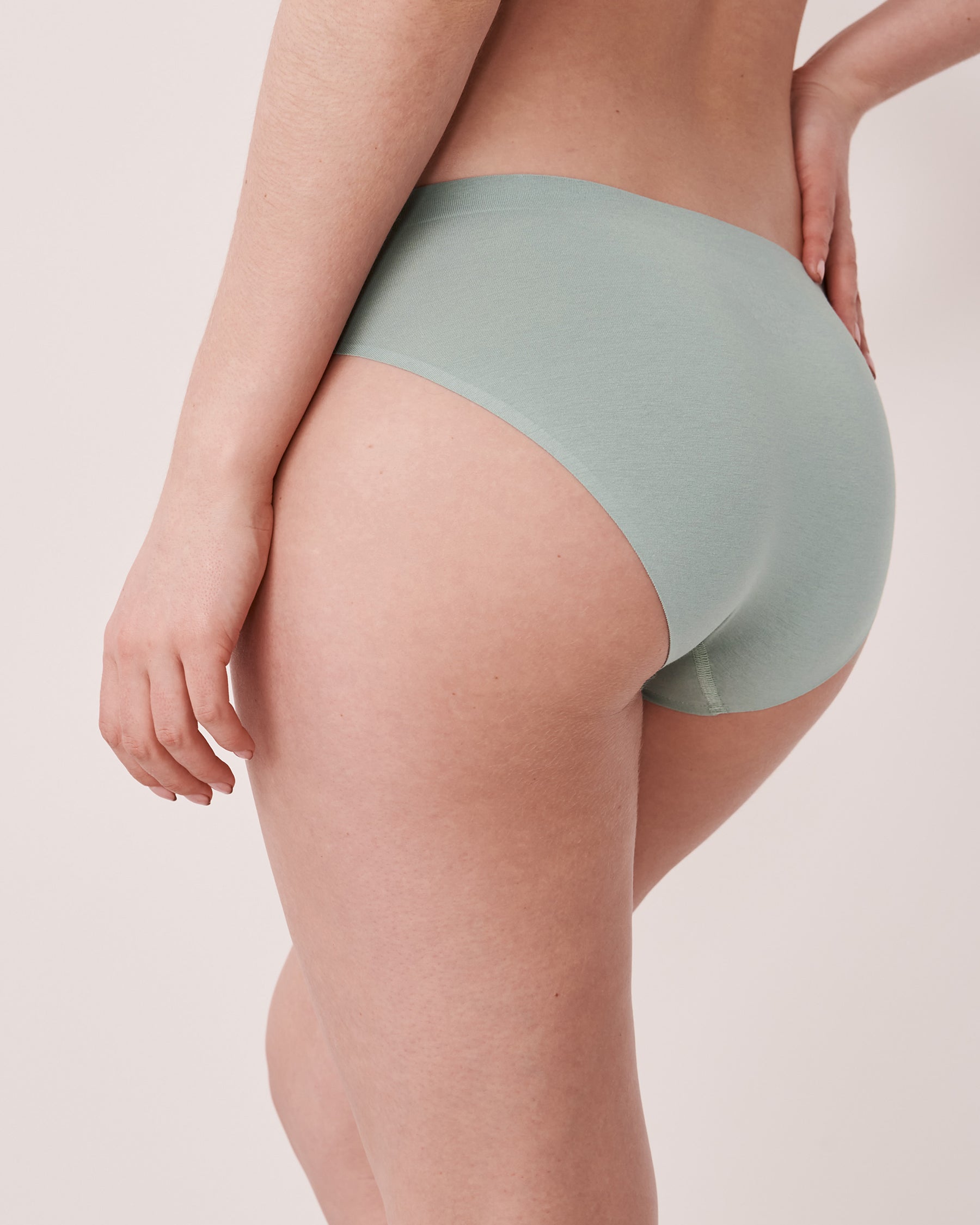 Bonded Cotton Cheeky Panty - Silver blue