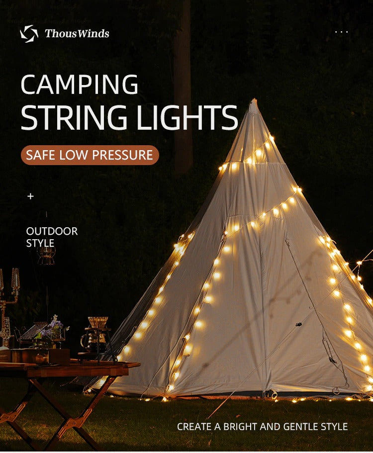 Outdoor Camping LED Lighting Tent Light Atmosphere Light Camp Decorative  Light String Camping Light USB String Light