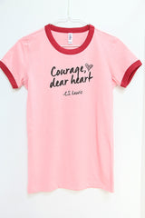 Courage, Dear Heart ringed t-shirt - LImited supply in this color