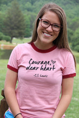 Courage, Dear Heart ringed t-shirt - LImited supply in this color