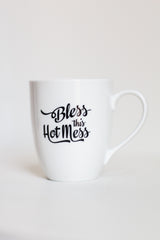 Bless This Hot Mess ceramic coffee mug