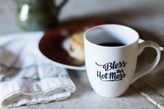 Bless This Hot Mess ceramic coffee mug