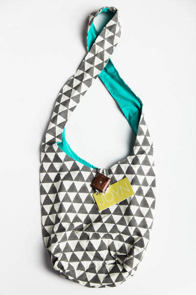 JOYN Hippy Bag - Grey Diamonds