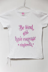 Be Kind and Have Courage side tie t-shirt