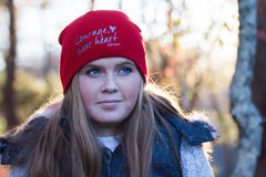 Courage, Dear Heart Knit Beanie Hat