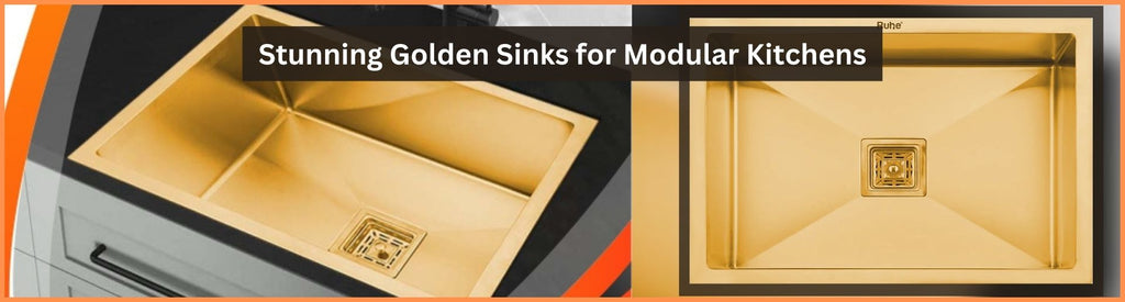 Stunning Golden Sinks for Modular Kitchens