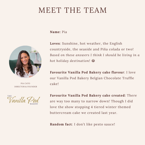 Meet Pia from Vanilla Pod Bakery