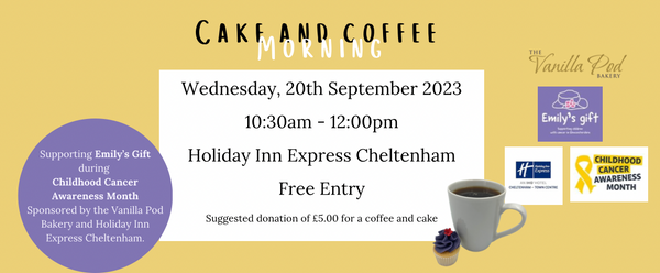 Cake and Coffee Fundraising Event at Holiday Inn Express, Cheltenham in aid of Emily’s Gift
