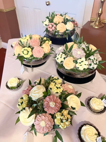 Flower Cupcake Wedding Cake Display 