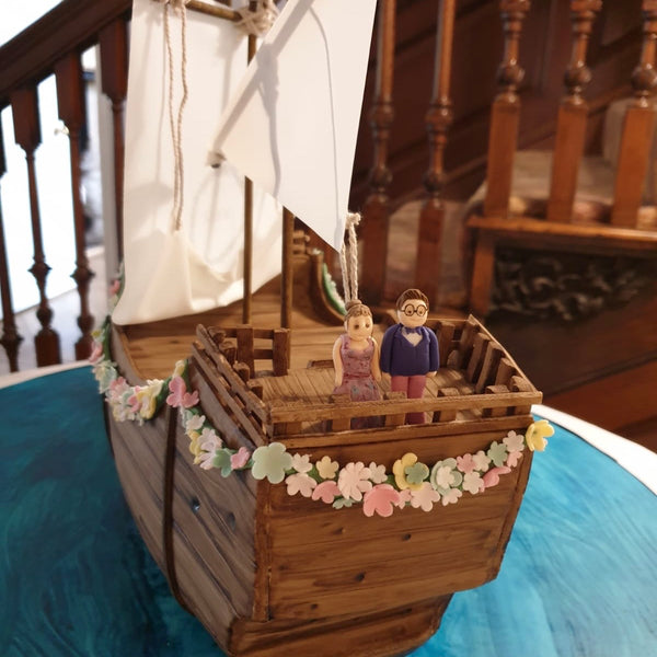 Tall Ship Wedding Cake with sugar models - Slaughters Manor - Vanilla Pod Bakery