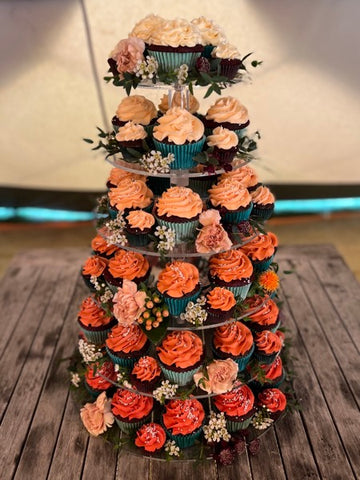 Ombre Wedding Cupcake Tower