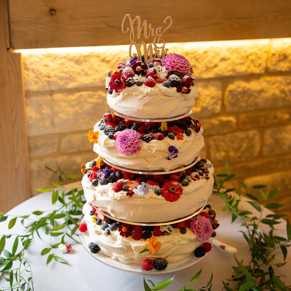 Pavlova Wedding Cake - Mickleton Hills Farm - Vanilla Pod Bakery