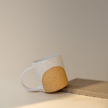 Beige Ceramic Coffee Mug, Medium Size Coffee Cup, 5oz Stoneware Cup, Black  Speckled Modern Ceramic Mug, 150 Ml Mug 