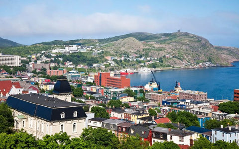 The downtown coastline of St. John's, Newfoundland and Labrador.
