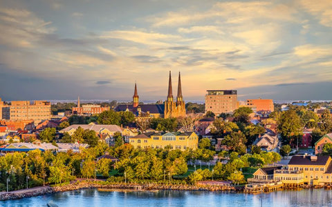 The downtown skyline of Charlottetown, Prince Edward Island.